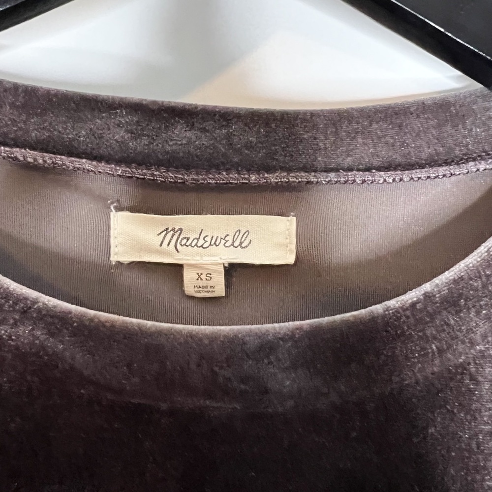 Madewell Sweater Velvet Balloon-Sleeve Sweatshirt - Picture 4 of 6